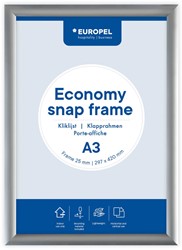 Europel cadre porte-affiche Economy, 25 mm, ft A3, argent