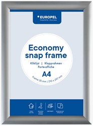 Europel cadre porte-affiche Economy, 25 mm, ft A4, argent
