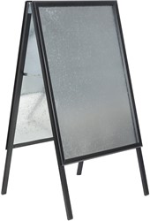 Europel stoepbord Economy, lijst 32 mm, ft A1, zwart