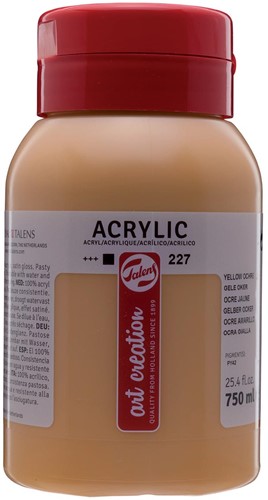 Talens Art Creation acrylverf flacon van 750 ml, gele oker