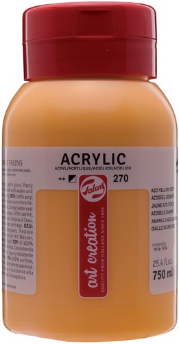 Talens Art Creation acrylverf flacon van 750 ml, donker azogeel