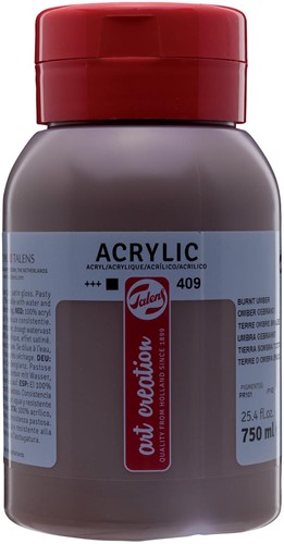 Talens Art Creation acrylverf flacon van 750 ml, omber gebrand