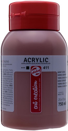 Talens Art Creation acrylverf flacon van 750 ml, sienna gebrand