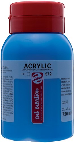 Talens Art Creation acrylverf flacon van 750 ml, primaircyaan