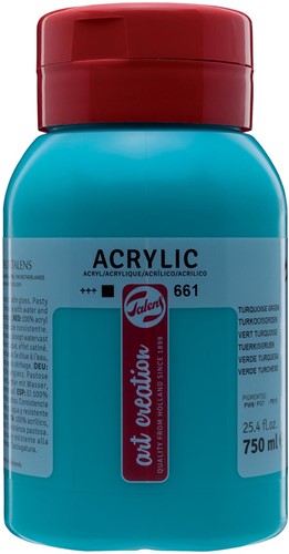 Talens Art Creation acrylverf flacon van 750 ml, turkooisgroen