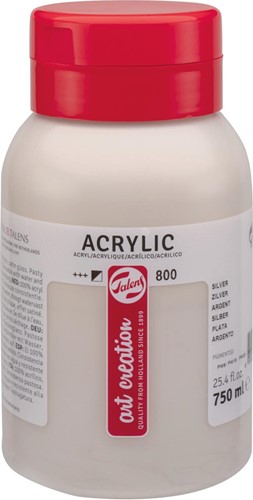 Talens Art Creation peinture acrylique flacon de 750 ml, argent