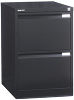 Bisley hangmappenkast, ft 71,1 x 47 x 62,2 cm (h x b x d), 2 laden, zwart-2