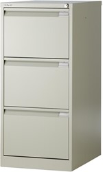 Bisley hangmappenkast, ft 101,6 x 47 x 62,2 cm (h x b x d), 3 laden, grijs