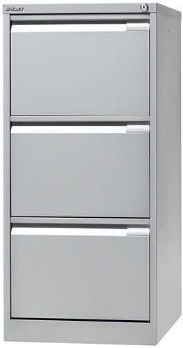 Bisley classeur dossiers, ft 101,6 x 47 x 62,2 mm (h x l x p), 3 tiroirs, argenté