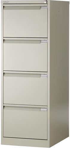 Bisley classeur dossiers, ft 132,1 x 47 x 62,2 mm (h x l x p), 4 tiroirs, gris