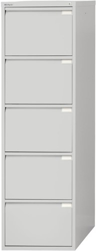 Bisley classeur dossiers, ft 151 x 47 x 62,2 mm (h x l x p), 5 tiroirs, gris
