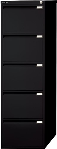 Bisley classeur dossiers, ft 151 x 47 x 62,2 mm (h x l x p), 5 tiroirs, noir