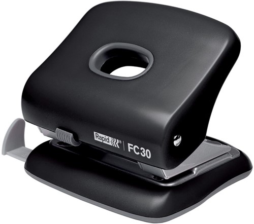 Perforateur de bureau Rapid FC30, 2 trous, perfore jusqu'à 30 feuilles, noir 1 Stuk