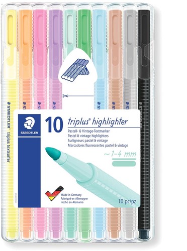 Staedtler Triplus Textsurfer, étui chevalet de 10 pièces
