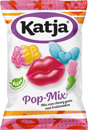 Katja Pop Mix bonbons, mélange de gommes aux arômes de fruits, sachet de 250 g