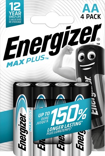 Energizer piles Max Plus AA/LR06/E91, blister de 4