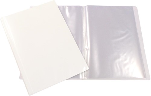 Beautone protège documents personnalisable, A4, 100 pochettes, blanc