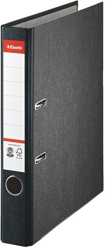 Esselte standaard ordner, ft A4, rug 55 mm, gewolkt karton, zwart 1 Stuk