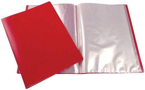 Beautone Protège documents, A4, 30 pochettes, rouge
