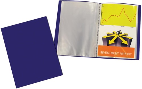 Beautone Protège documents, A4, 40 pochettes, bleu