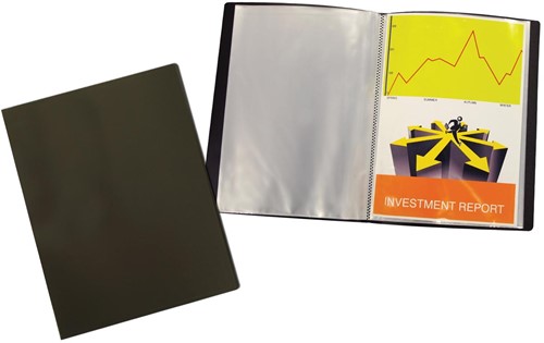 Beautone Protège documents, A4, 40 pochettes, noir