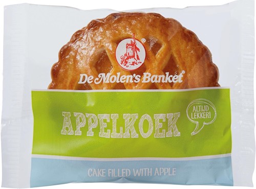 De Molen gâteau aux pommes, emballé individuellement, 50 g 30 Stuk