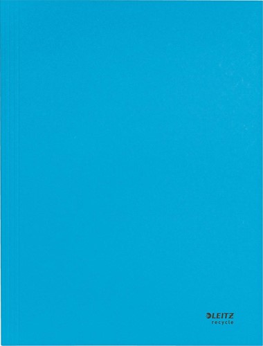 Leitz Recycle chemise à rabats, en carton, ft A4, bleu