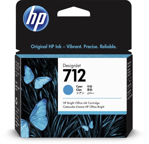 HP inktcartridge 712, 29 ml, OEM 3ED67A, cyaan
