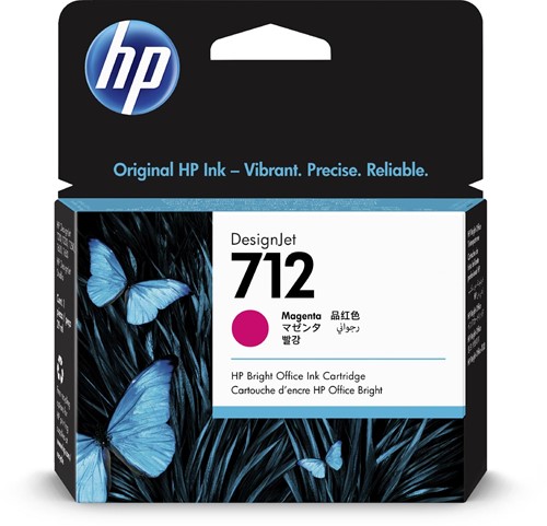 HP cartouche d'encre 712, 29 ml, OEM 3ED68A, magenta