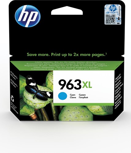 HP inktcartridge 963XL, 1.600 pagina's, OEM 3JA27AE, cyaan