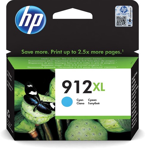 HP cartouche d'encre 912XL, 825 pages, OEM 3YL81AE#BGX, cyan
