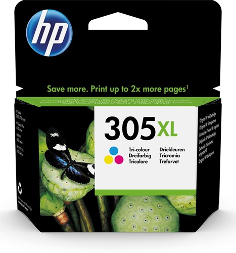 HP cartouche d'encre 305XL, 200 pages, OEM 3YM63AE, 3 couleurs 1 Stuk