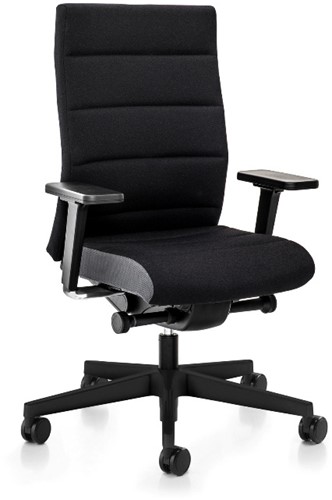 Ergonomische bureaustoel ME3C04 - Gestoffeerde rug in zwart