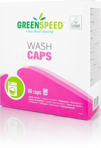 Greenspeed Wash Caps lessive, paquet de 80 capsules