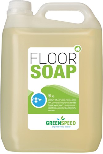 Greenspeed nettoyant sol avec huile de lin, pour les sols poreux, parfum d'agrumes, flacon du 5 l