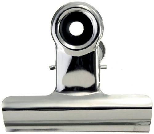 LPC clip bulldog 38 mm, argent, boîte de 10 pièces