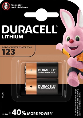Duracell Ultra Lithium 123, blister van 2 stuks 2 Stuk