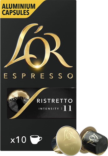 Douwe Egberts L'Or Intensity capsules de café, Ristretto, paquet de 10 pièces