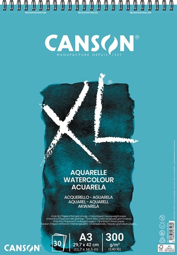 Canson schetsblok XL aquarelle 300g/m² ft A3, 30 vel 30 Vel