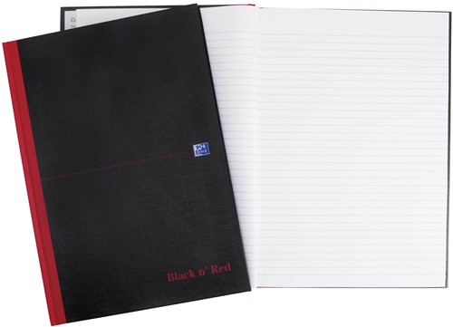 Oxford BLACK N' RED cahier rembordé, 192 pages, ft A4, ligné 1 Stuk