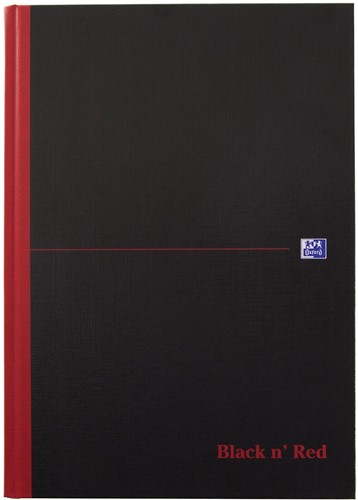 Oxford BLACK N' RED cahier rembordé, 192 pages, ft A4, quadrillé 5 mm 1 Stuk
