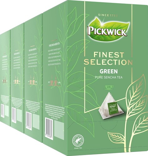 Pickwick thee finest selection, groene thee, pak van 25 zakjes