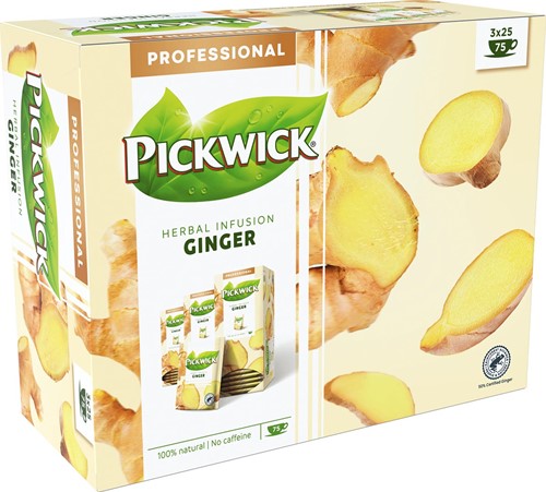 Pickwick thee, gember, pak van 25 zakjes 25 Stuk
