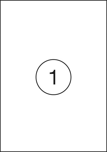 OFFICE products étiquettes, blanc, coins carrés, 100 feuilles, 210 x 297 mm, 1 étiquette par feuille-2