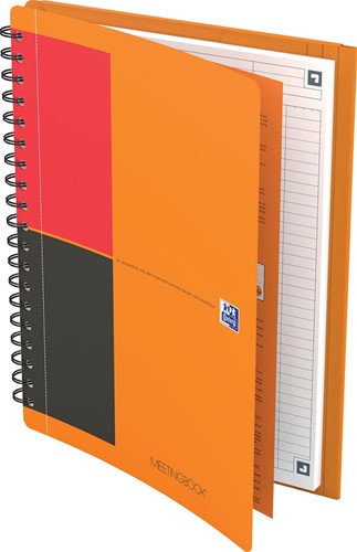 Oxford INTERNATIONAL meetingbook connect, couverture en carton orange, ft B5, ligné, 160 pages 1 Stuk