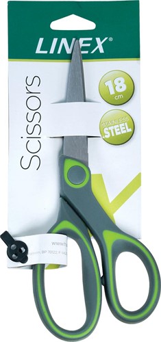 Linex ciseaux 17,5 cm, vert, sous blister