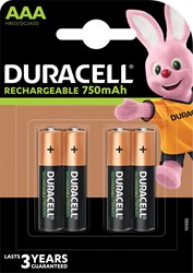 Duracell oplaadbare batterijen Recharge Plus AAA, blister van 4 stuks 4 Stuk
