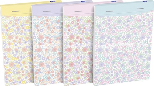 Oxford Floral couverture souple carnet de notes, ft A6, 80 feuilles, ligné, 4 décors assortis