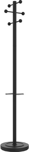 Unilux portemanteau Access, hauteur 175 cm, 6 patères, avec porte-parapluies, noir