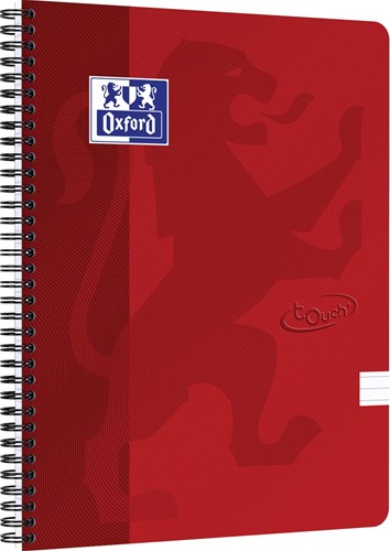 Oxford School Touch bloc spirale, ft A4, 140 pages, ligné, rouge